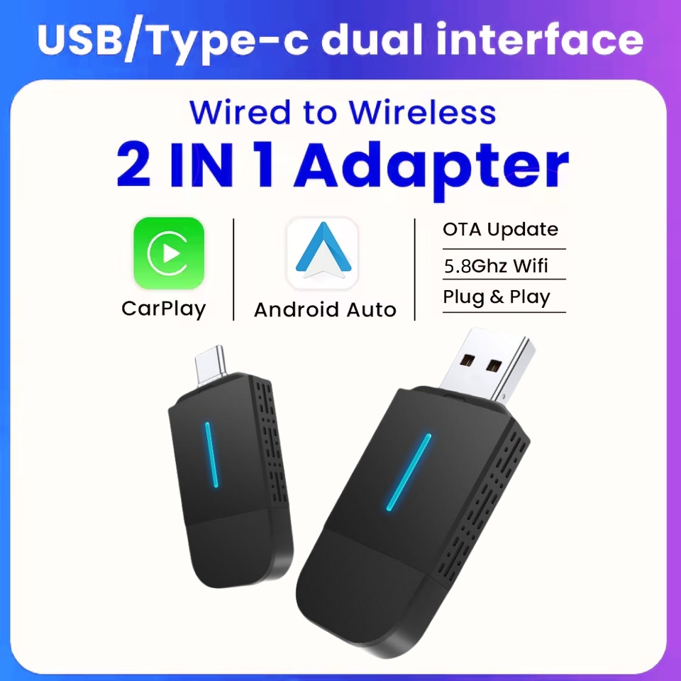 Smartwatch Universal - ANYFAR Dual-Interface Wireless CarPlay Android Auto
