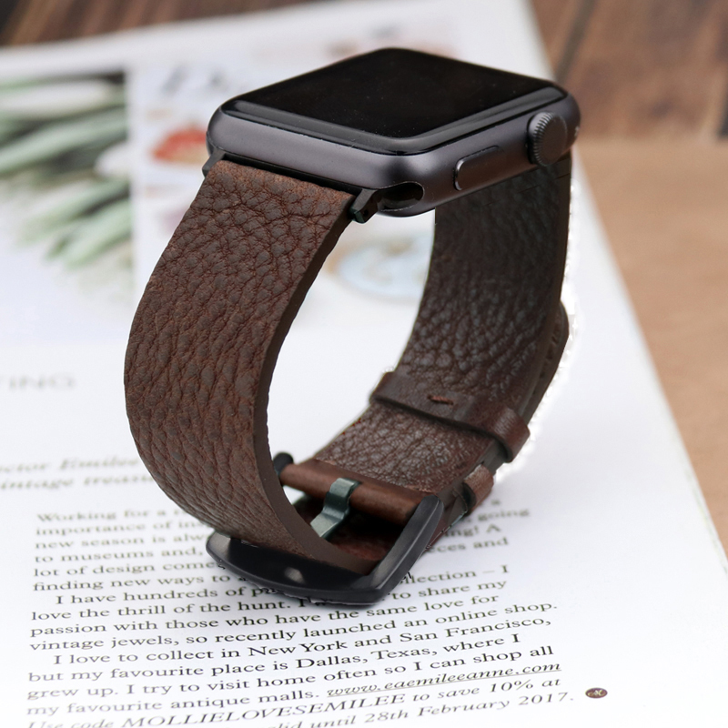 Smartwatch Accessories Shop - Italienisches Kalbslederarmband für Apple Watch Band