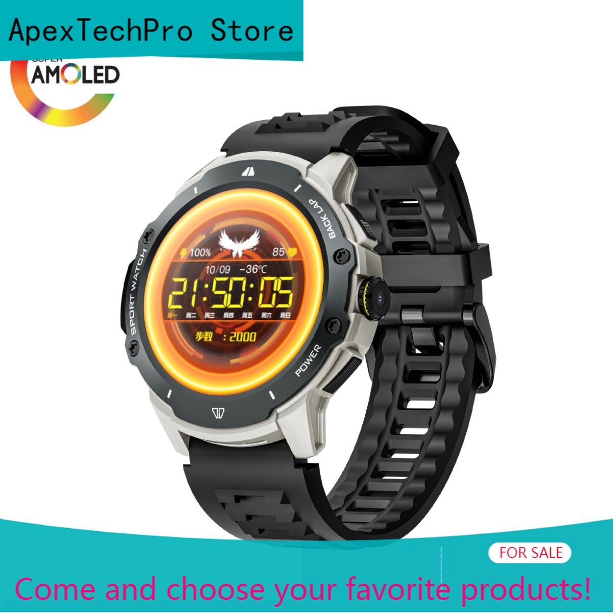 Smartwatch Store - ApexTP8+128GB Smartwatch 1,43'' AMOLED 200W Kamera