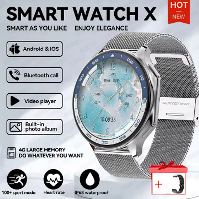 Smartwatch X12 - 1,43 Zoll großer Bildschirm Männer Frauen